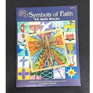 Symbols of Faith 44 Quilt Blocks Linda Caussee Book Religious Christian Jewish